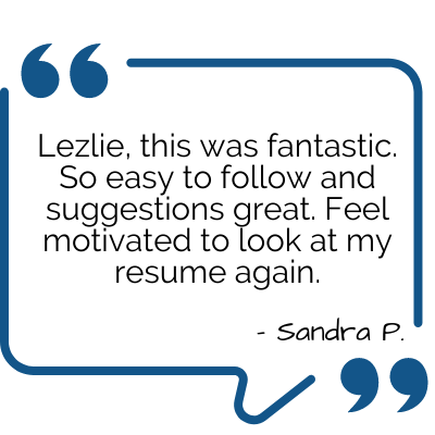 Feedback - Sandra P.